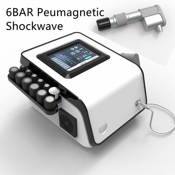 Health Gadgets 6 Bar 21 Hz Extrakorporale Stoßwellen-Physiotherapie-Therapieausrüstung Luftdruck-Stoßwelle für Sportverletzungen und ED-Behandlung