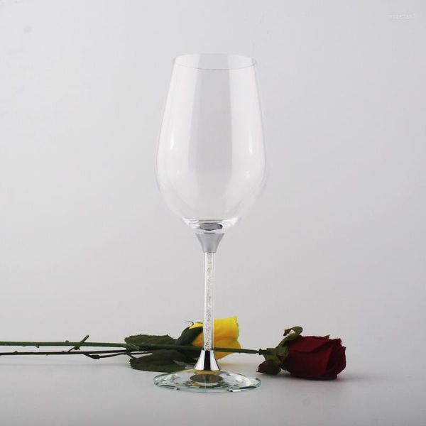 Copos de vinho oh tendência promocional de cristal de cristal casamento para a noiva e noivo Cristal Cup Festas de Natal Mesa Deco