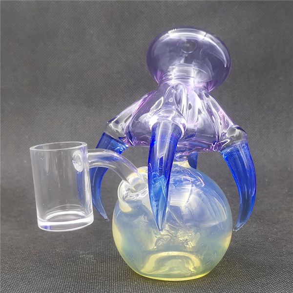 Dab Rig Wasserbong Bongs Rohr Shisha Wasserpfeifen mit 10mm Dewar Female Joint Becher Bubbler Rohr Rohre Colocful Hamdmade Craftbong Großhandel