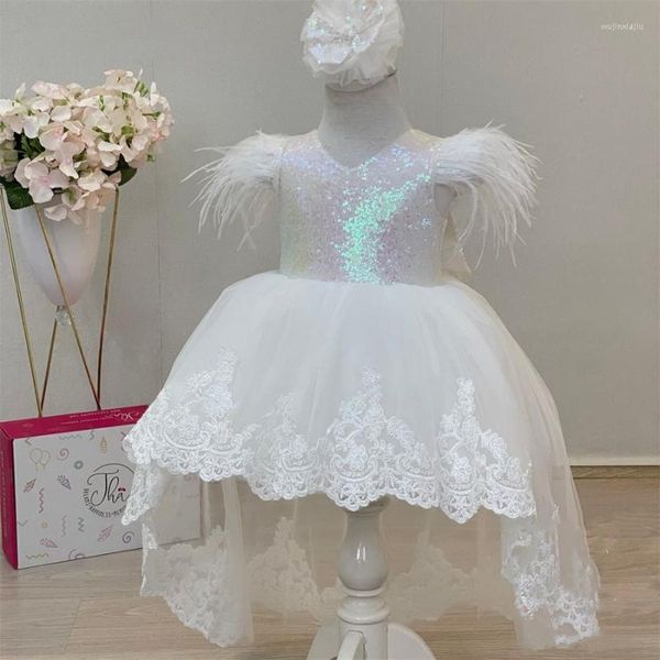 M￤dchenkleider Blumenkleid f￼r Hochzeit Glitzer Spitze T￼ll volle ￄrmel Prinzessin A-Line Erste Kommunion