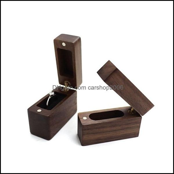 Schmuckschatullen Holz Ringträgerboxen Hochzeit Verlobung Halter Box Schmuck Gastgeschenk 488 H1 Drop Lieferung 2021 Verpackung Display Autos Dhgst