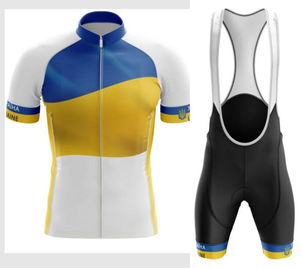 2024 Ukraine Cycling Trikot Set Classic MTB Cycling Bib Shorts Kit Reflektierende Custom Bike Clothing Bicycle Clothing Maillot