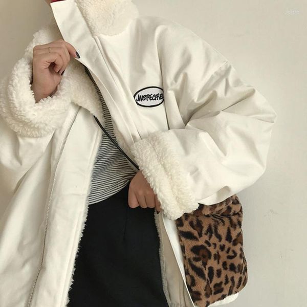 Kadın trençkotları oyuncak ceket kadınlar polar ceketler kış ceketi sahte kuzular kawaii kore öğrencileri orijinal ukrayna parkas artı boyutu