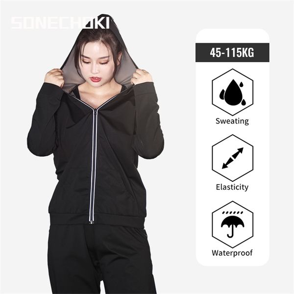 Tute da donna Tuta da sauna Donna Taglie forti Abbigliamento da palestra Set per sudorazione Perdita di peso Sport femminile Abbigliamento attivo Tuta dimagrante Donna 220831