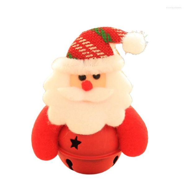 Party Supplies Weihnachtsbaumschmuck Glockenanhänger Alter Mann Schneemann Hirsch Puppe hält Dekor Weihnachtsgeschenk Schmücken LBS