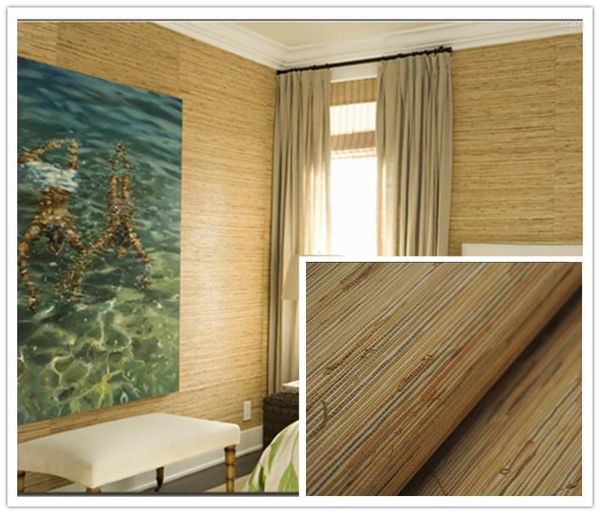 Wallpapers MYWIND Sea Grasscloth Wallpaper Natiral Texture Wall Paper Home Decor