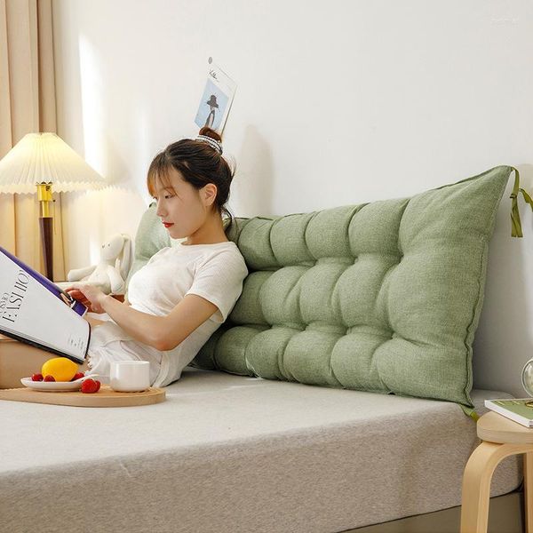 Travesseiros de travesseiro de travesseiro de camas duplas simples tatami saco macio removível para dormir lombar