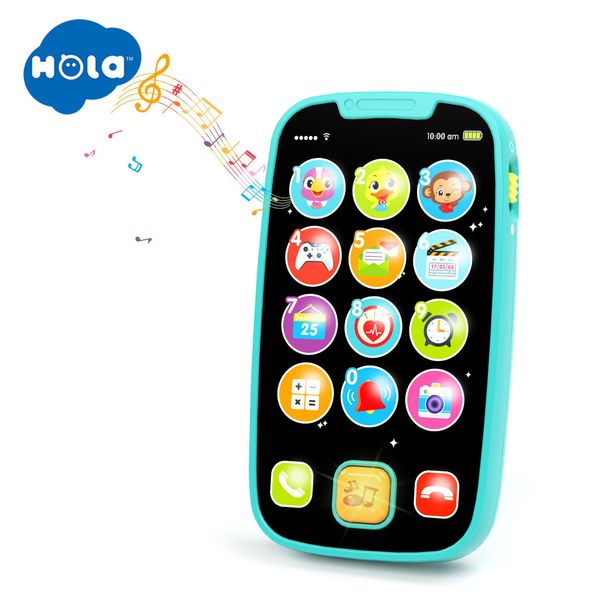 Toy Telephones Hola Baby Learning Celular Celular Interactive Musical Developmental Toy por 12 meses Gifts para 1 ano de idade 221201