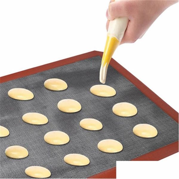 Diğer Bakeware Fırın Barbekü Pişirme Padi Yüksek Sıcaklık Direnç Ventilasyonu Sile Cookie Mat Yemeği Partisi Izgara Paspasları Kitc Dhgarden Dhyrt