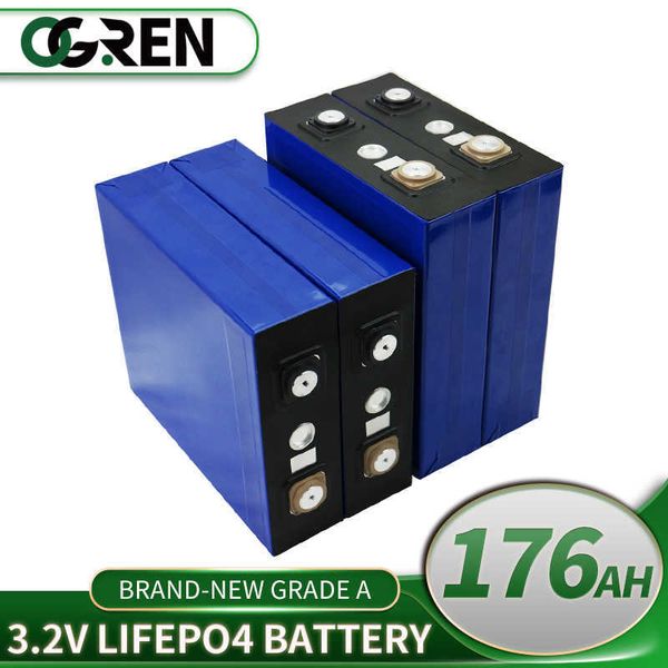 3,2V 176Ah Lifepo4 Batterie 1/4/8/16/32PCS DIY 12V 24V 48V Boot Golfwagen RV Gabelstapler Lithium-Eisenphosphat-Akku