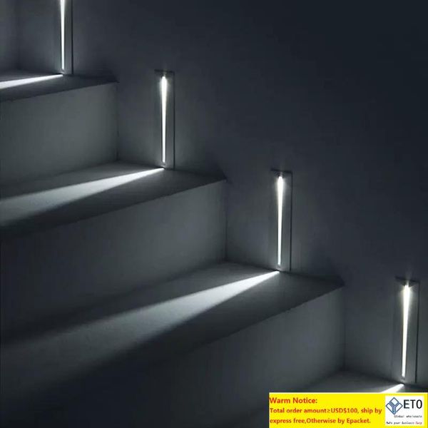 Wandleuchten, versenkt, 3 W, LED-Treppenleuchte, rechteckig, AC240 V, Innenleuchte, Beleuchtung für Treppen, Stufen, Treppen, Flur, Treppenleuchte