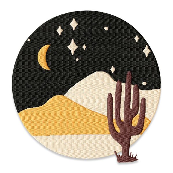 Moon Desert Night Sewing Vorstellungen Stickereien Bügeleisen für Kleidung Hemd Jacken Custom Patch Patch