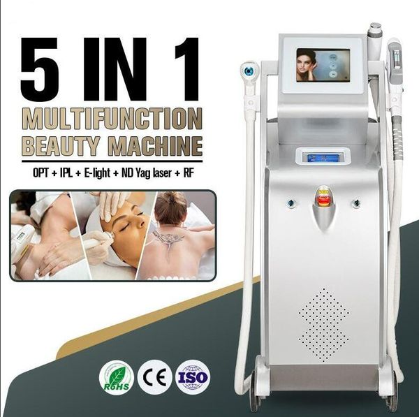 Poderoso sistema de remoção pamanente de cabelo IPL Opt Opt carbono a laser rf elevador de face Multifunction Equipment q interruptor e remoção de tatuagem de tatuagem Máquina de beleza de rejubação de pele