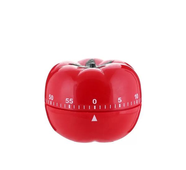 Timer de cozinha mecânica criativa ABS Tomadores de forma de tomate para cozinha em casa 60 minutos Ferramenta de contagem regressiva de alarme atacado