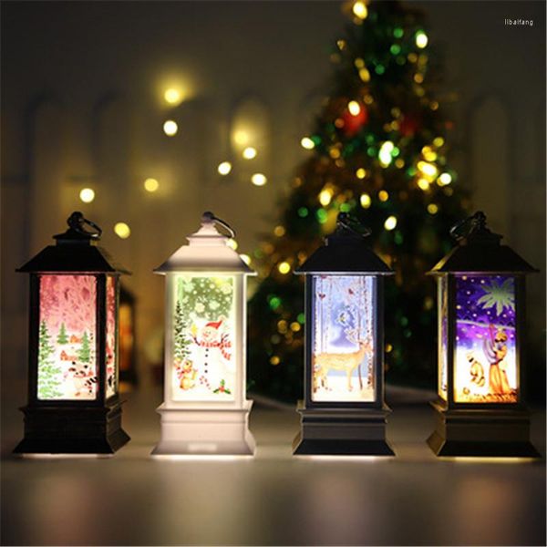 Weihnachtsdekorationen Leuchtturm Weihnachtsmann Schneemann Laterne Licht Frohe Heimdekoration Ornamente Jahr 2022 Geschenk