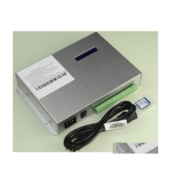RGB-Controller T300K T780K SD-Karte online über PC FL-Farb-LED-Pixelmodus-Controller 8Ports 8192 Pixel Ws2811 Ws280 Dhj1O