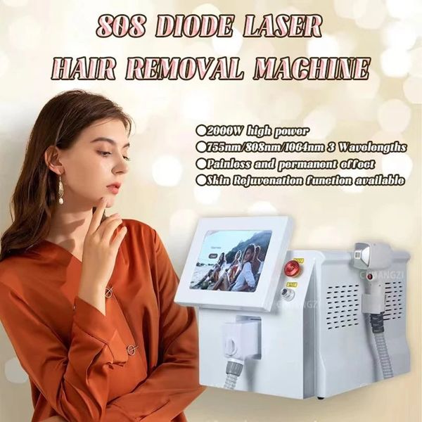 808nm Máquina de laser Remoção de cabelo De dispositivo de remoção de cabelo Equipamento de depilação de diodo de diodo para homens Homem permanente para homens