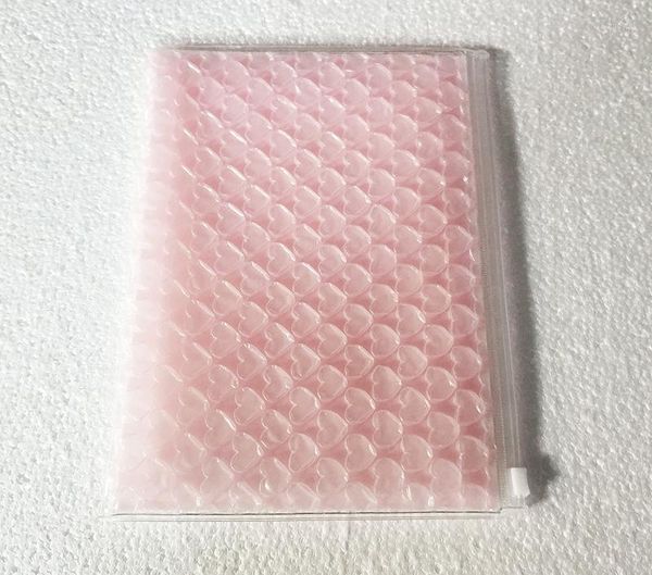 Embrulho de presente 5pcs 16 21cm rosa claro zíper poli bubble malailer envelope