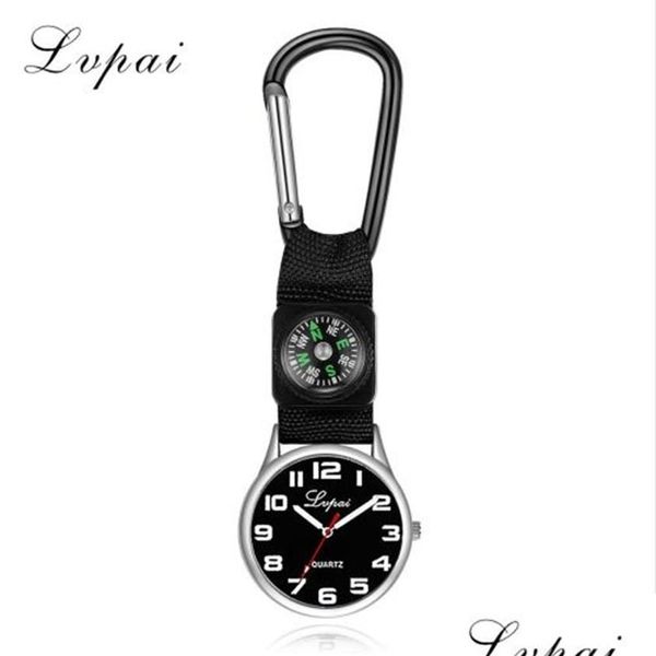 Taschenuhren Pai Berühmte Marke Männer Uhren Top Luxus Tasche Uhr Quarz Armbanduhr Edelstahl Kompass Climber Sportuhr Lp183 Dhdzo