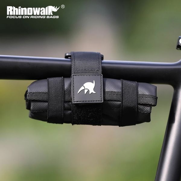 Paniers Bags Rhinowalk Bicycle Tool Top Front Tube Frame Burrito Pacote bolsa Acessórios de ciclismo preto kits traseiros de bicicleta MTB Black 221201