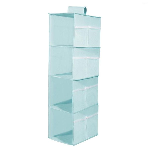 Aufbewahrungsboxen große Kapazität Kleidung waschbarer Kleiderschrank Organizer mit Seitentaschen Garderobe 4 Regal Home Faltbare Regale