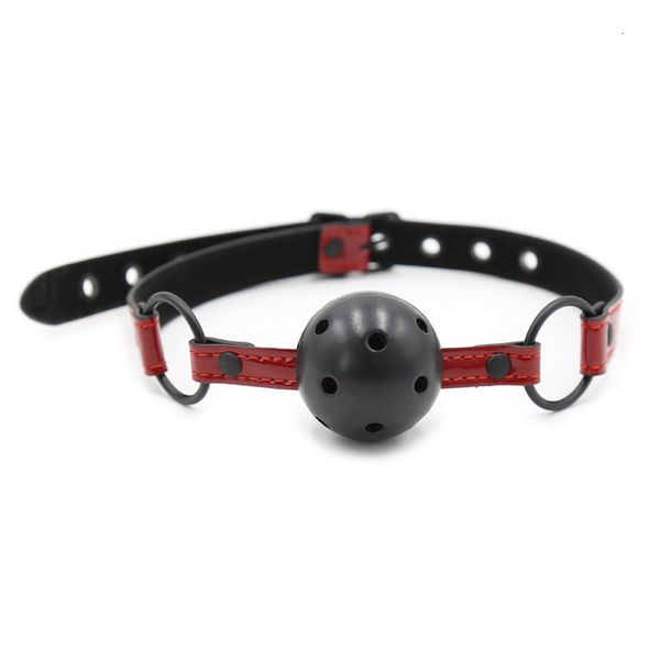 Bondage sexy a bocca aperta gag palla rosso nero cinghia in pelle bdsm con buchi restrizioni di schiavi giocattoli sessuali per donne coppie 221130