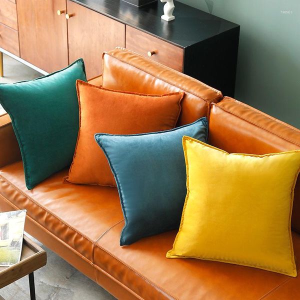 Kissen Nordic Solid Color Taille Custom Wohnzimmer Sofa Kissenbezug Großer Samt 45x45