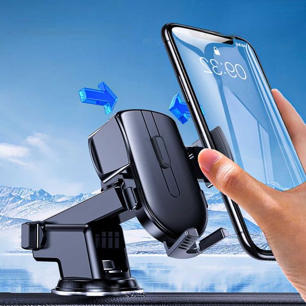 360 ﾰ mais largo Visualização do telefone celular para o painel do painel de pára -brisa Stand Auto Stand In Car for Mobile Phone GPS Montagem ajustável