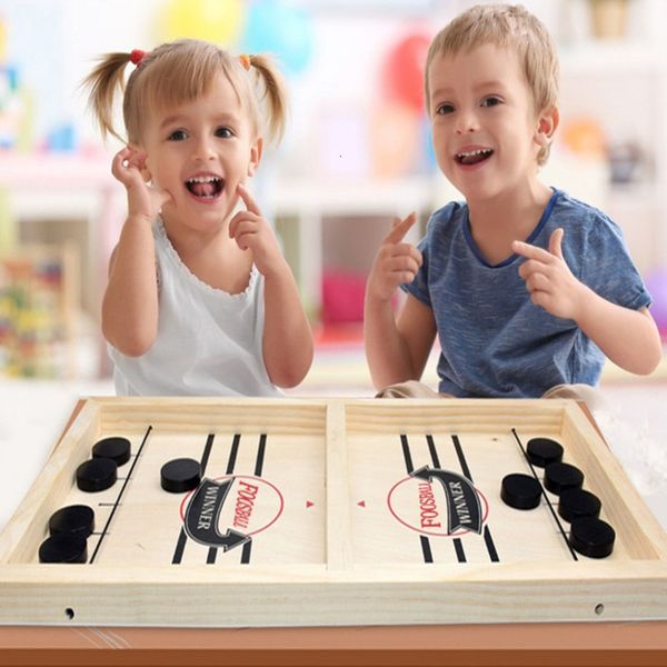 Giochi di società Artigianato Table Hockey Ritmo Sling Puck Giochi da tavolo SlingPuck Vincitore Gioco di società Giocattoli per bambini adulti Gioco di società di famiglia Giocattoli Fast Hockey 221201