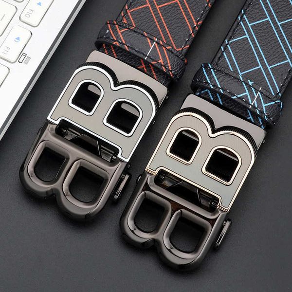 Fashion Men Belt Designer Brand Letter Button Bloint Beliver Bely Youth Impred Head Level Jeans Bents Belts 3,5cm Largura