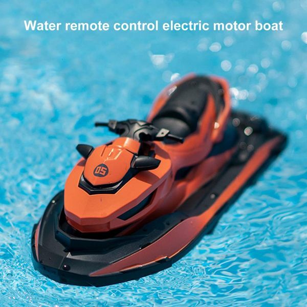 ElectricRC лодок пульт дистанционного управления водонепроницаемым низким сопротивлением пластиковой высокоскоростной электронный 360 градусов Flip Kids Toy 221201