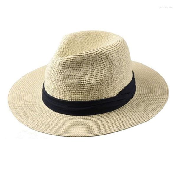 Berets Lansaara Women Men Men Wrim Brim Straw Strail Panama Roll Up State Buckle Buckle Fedor Beach Sun Upf50