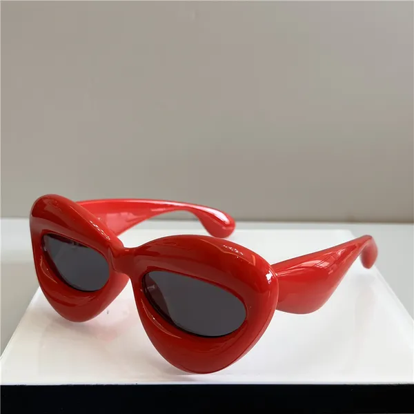 Damen-Designer-Sonnenbrille für Damen, Herren, Sonnenbrille, Herrenmode, Augenschutz, UV400-Linse, lustiger Hip-Hop, europäische Designerbrille, schrullige Lippenbrille
