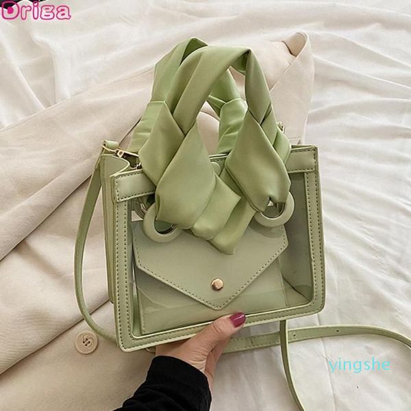 Borse da sera Borse divertenti in pelle Driga Pu per donna Borsa a tracolla trasparente in gelatina di design portatile 2022 con manico pieghevole