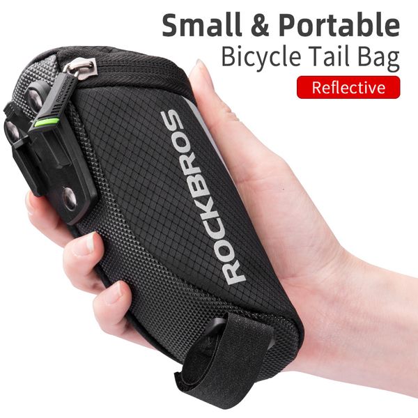 Panniers çantaları rockbros bisiklet taşınabilir yansıtıcı eyer kuyruğu seatpost naylon bisiklet mtb yol aksesuarları 221201