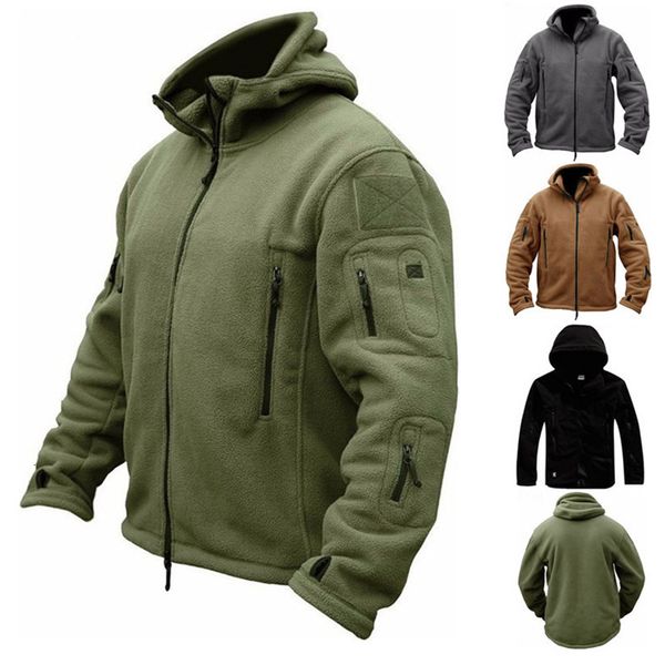 Montos masculinos Trend Fashion Jacket Tactical Combat Military Fleece Outdoor Sports Hucking Polar Cardigans 221130