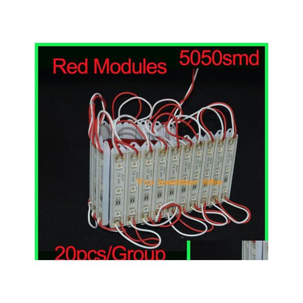 LED-Module 3 LEDs Superhelligkeit LED-Modus Licht Weiß Rot Grün Blau Gelb DC 12V Wasserdicht IP65 5054 5050 SMD-Zeichen Drop Delive Dhv2E