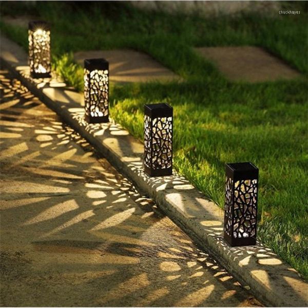 Outdoor Garten Weg LED Licht Solarbetriebene Landschaft Rasen Dekor Lampe Wasserdicht Straße Hof