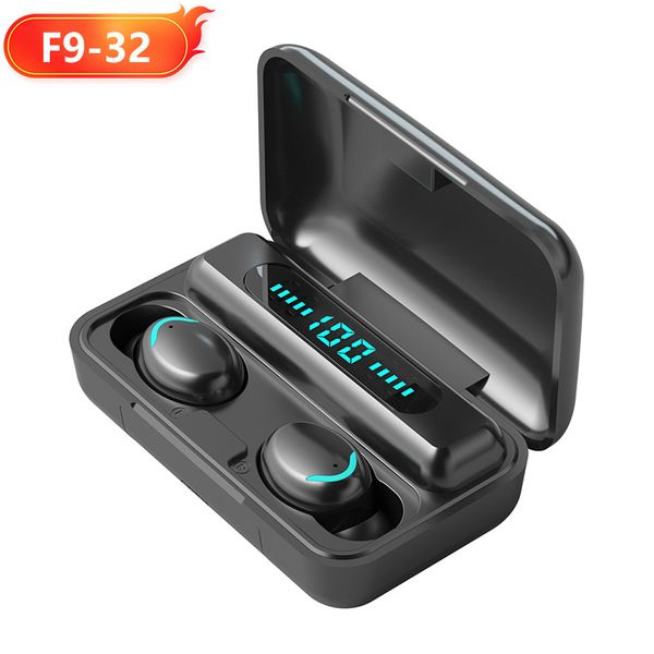 Auricolari per telefoni cellulari Tws Cuffie senza fili Auricolari Bluetooth Auricolari sportivi impermeabili per Huawei Android Iphone Xiaomi Music Headset F9-5C