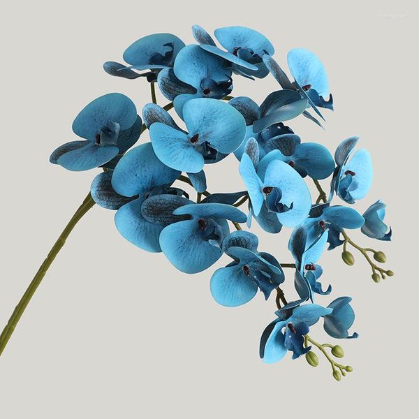 Декоративные цветы 3D настоящие прикосновения орхидеи бабочка Phalaenopsis Искусственная латексная орхидея для домашней свадьбы украшения