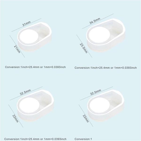 Moldes de cozimento Ferramenta transparente de pico de molde do anel sile para artesanato de resina UV de resina epóxi seca Diretor DIY DIY DHGARDEN DHRS2