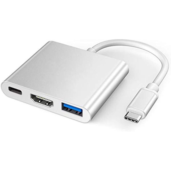 3 em 1 adaptador tipo C Hubs USB de alta velocidade 4K Conversor Cable Suporte para tablet MacBook