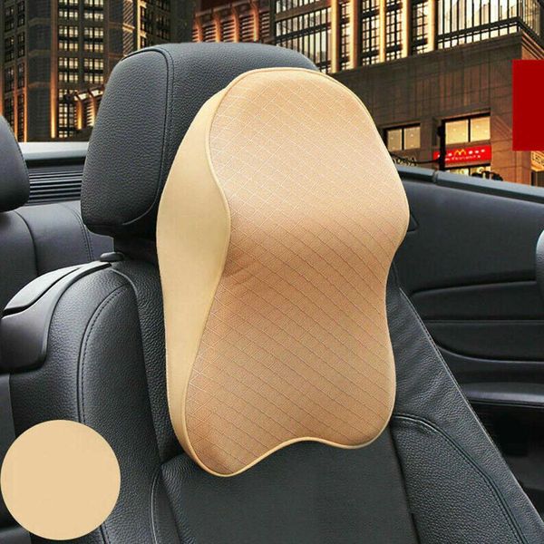 Pillow de espuma de memória do carro Auto -apoio de cabeça do pescoço de suporte ajustável Restrinho de cabeça respirável Viagem de suporte macio R6U0