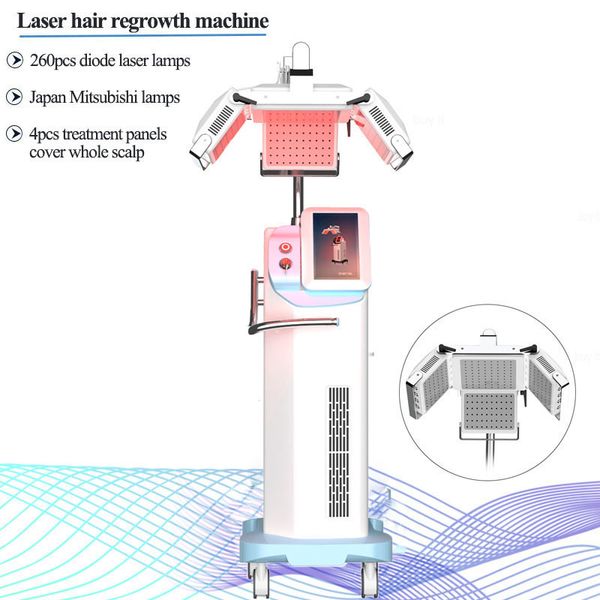 Apparecchiature laser a diodi per macchine per la crescita rapida dei capelli Macchine per la terapia della luce rossa a basso livello per il ripristino dei capelli Mitsubishi 260 pezzi