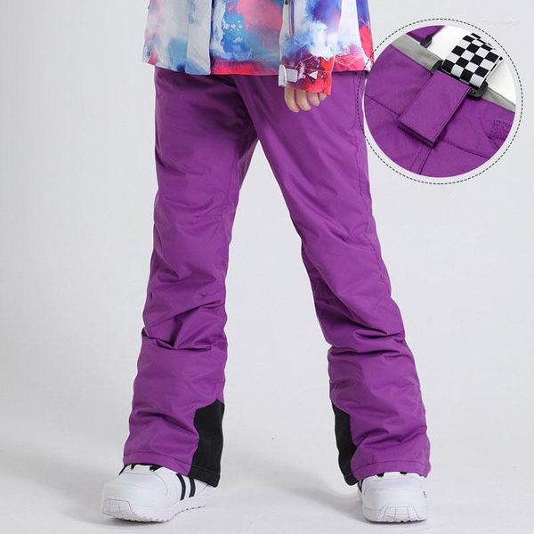 Giacche da sci Pantaloni da sci da donna Antivento Impermeabile Caldo Inverno Outdoor Snowboard Tuta da neve femminile Pantaloni da ciclismo