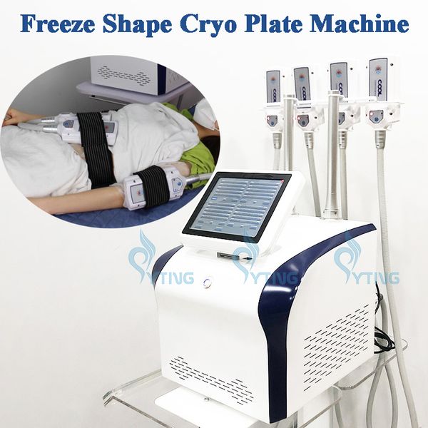 Crioterapia Raffreddamento Ems Dimagrante Grasso Ridurre Macchina 4 Cryo Piastre Criolipolisi Modellamento Del Corpo Rimozione Della Cellulite Congelamento Del Grasso