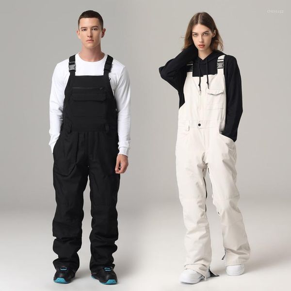 Pantaloni da sci Impermeabili Donna Uomo Tuta da snowboard Bretella Tuta da sci femminile Sport all'aria aperta Donna Costume da neve Escursionismo in montagna