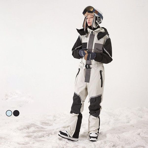 Giacche da sci Tuta da sci monopezzo da uomo antivento impermeabile caldo uomo traspirante abbigliamento da snowboard donna set da neve invernale termico all'aperto