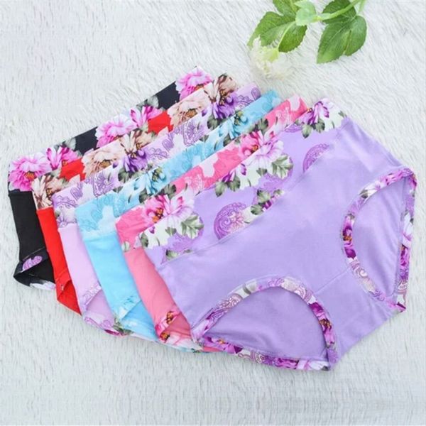 Mutandine da donna 5 pezzi Mutandine stampate Intimo femminile Mutandine di cotone carine Slip taglie forti Ragazza Biancheria da donna Panty Mutande sexy per le donne 221202