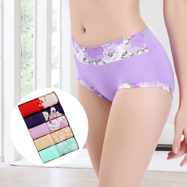 Calcinha feminina 7pcslot calcinha feminina cueca sexy lingerie flores modal mulheres calcinha macia e confortável lady bluets todos os dias 221202